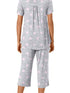 Printed Capri Pajama Set - Button Top & Cropped Pants - Twice The Charm Boutique