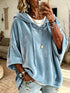 Women's Velvet Drawstring Hoodie - Pocketed Pullover - Twice The Charm Boutique