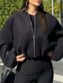 Women's Cropped Zip Up Jacket - Lined & Pocketed - Twice The Charm Boutique