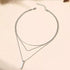 Layered Bar Pendant Necklace - Gold or Silver Three-Layer Style - Twice The Charm Boutique