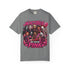 Grey In October We Wear Pink tee with a pink horror-character collage