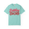 Chalky Mint Comfort Colors tee with Pretty Good at Bad Ideas lettering and cherries