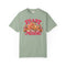 Bay green Feast Mode turkey graphic tee with pink lettering, bows and pumpkins