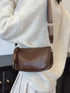 Back view of coffee brown bag showing its curved shape