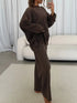 Striped Pajama Set - Dropped Shoulder Top & Pants - Twice The Charm Boutique