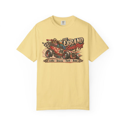 The Errand Grand Prix Comfort Colors® Graphic Tee – Retro Racing Shopping Cart Shirt