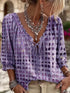 Women's Tie-Neck Ruffle Blouse - 3/4 Sleeve S-3XL - Twice The Charm Boutique