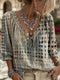 Women's Tie-Neck Ruffle Blouse - 3/4 Sleeve S-3XL - Twice The Charm Boutique