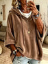 Women's Velvet Drawstring Hoodie - Pocketed Pullover - Twice The Charm Boutique