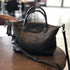 Black RockCow TS923 leather handbag with a Cecilie monogram example and detached strap