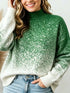 Gradient Turtleneck Sweater - Stretchy Long Sleeve - Twice The Charm Boutique