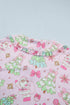 Christmas Pajama Set - Button Front & Ruffle Detail - Twice The Charm Boutique