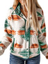 Women's Geometric Jacket - Button Front & Pockets - Twice The Charm Boutique