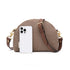 Chocolate Hopper bag beside a phone for visual size reference