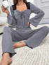 Lace Lounge Set - Flare Sleeve Top & Pants - Twice The Charm Boutique