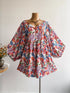 Plus Size Floral Romper with Tied & Ruched Details - Twice The Charm Boutique