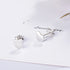 925 sterling silver heart stud earrings on a white card with butterfly backs visible