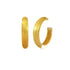 Golden yellow Lucite hoops with pearl-look enamel finish
