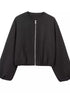 Women's Cropped Zip Up Jacket - Lined & Pocketed - Twice The Charm Boutique
