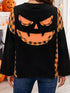 Women's Halloween Pumpkin Top - Plaid Patchwork Face - Twice The Charm Boutique