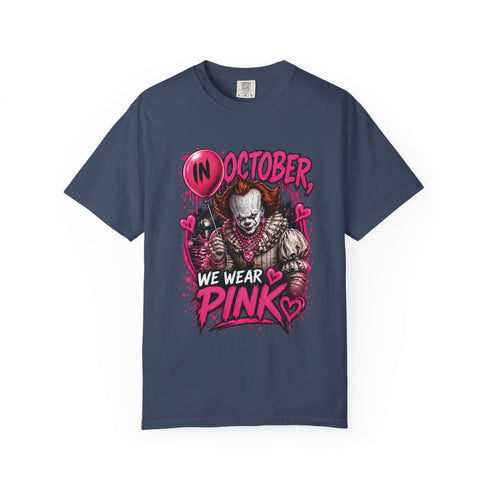 Pennywise In October We Wear Pink Halloween Graphic T-Shirt