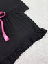 Button Down Pajama Set - Contrast Piping & Ruffle Shorts - Twice The Charm Boutique