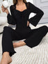 Lace Lounge Set - Flare Sleeve Top & Pants - Twice The Charm Boutique
