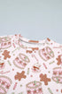 Christmas Pajama Set - Abstract Print & Long Sleeves - Twice The Charm Boutique