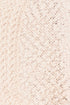 Close-up of cream cardigan's textured acrylic knit