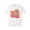 White Petal to the Metal roller-skate graphic tee, full front view