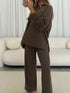 Striped Pajama Set - Dropped Shoulder Top & Pants - Twice The Charm Boutique