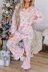 Christmas Pajama Set - Button Front & Ruffle Detail - Twice The Charm Boutique