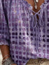 Women's Tie-Neck Ruffle Blouse - 3/4 Sleeve S-3XL - Twice The Charm Boutique