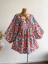 Plus Size Floral Romper with Tied & Ruched Details - Twice The Charm Boutique