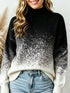 Gradient Turtleneck Sweater - Stretchy Long Sleeve - Twice The Charm Boutique