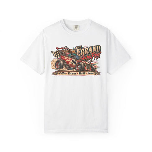 The Errand Grand Prix Comfort Colors® Graphic Tee – Retro Racing Shopping Cart Shirt