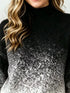 Gradient Turtleneck Sweater - Stretchy Long Sleeve - Twice The Charm Boutique