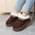 Platform Ankle Boots - Round Toe Suede Style - Twice The Charm Boutique
