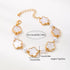 Gold-Plated Flower Bracelet - Adjustable Chain - Twice The Charm Boutique