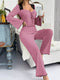 Lace Lounge Set - Flare Sleeve Top & Pants - Twice The Charm Boutique