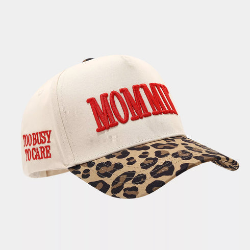 Leopard Baseball Cap - Embroidered Slogan Cotton Hat - Twice The Charm Boutique