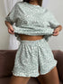 Leopard Pajama Set - T-Shirt & Ruffle Hem Shorts - Twice The Charm Boutique