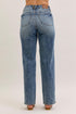 Full rear view of Judy Blue 881049 straight-leg denim