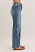 Judy Blue high-waist straight jeans, side fit view