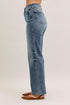 Judy Blue vintage-wash straight jeans, rear side view