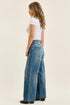 Side profile of Judy Blue high-waist baggy jeans showing the roomy leg