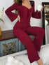Lace Lounge Set - Flare Sleeve Top & Pants - Twice The Charm Boutique
