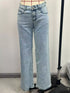 Light blue high-waisted acid wash jeans — product image 7