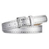 Silver studded belt with rectangular pin buckle