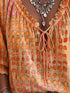 Women's Tie-Neck Ruffle Blouse - 3/4 Sleeve S-3XL - Twice The Charm Boutique